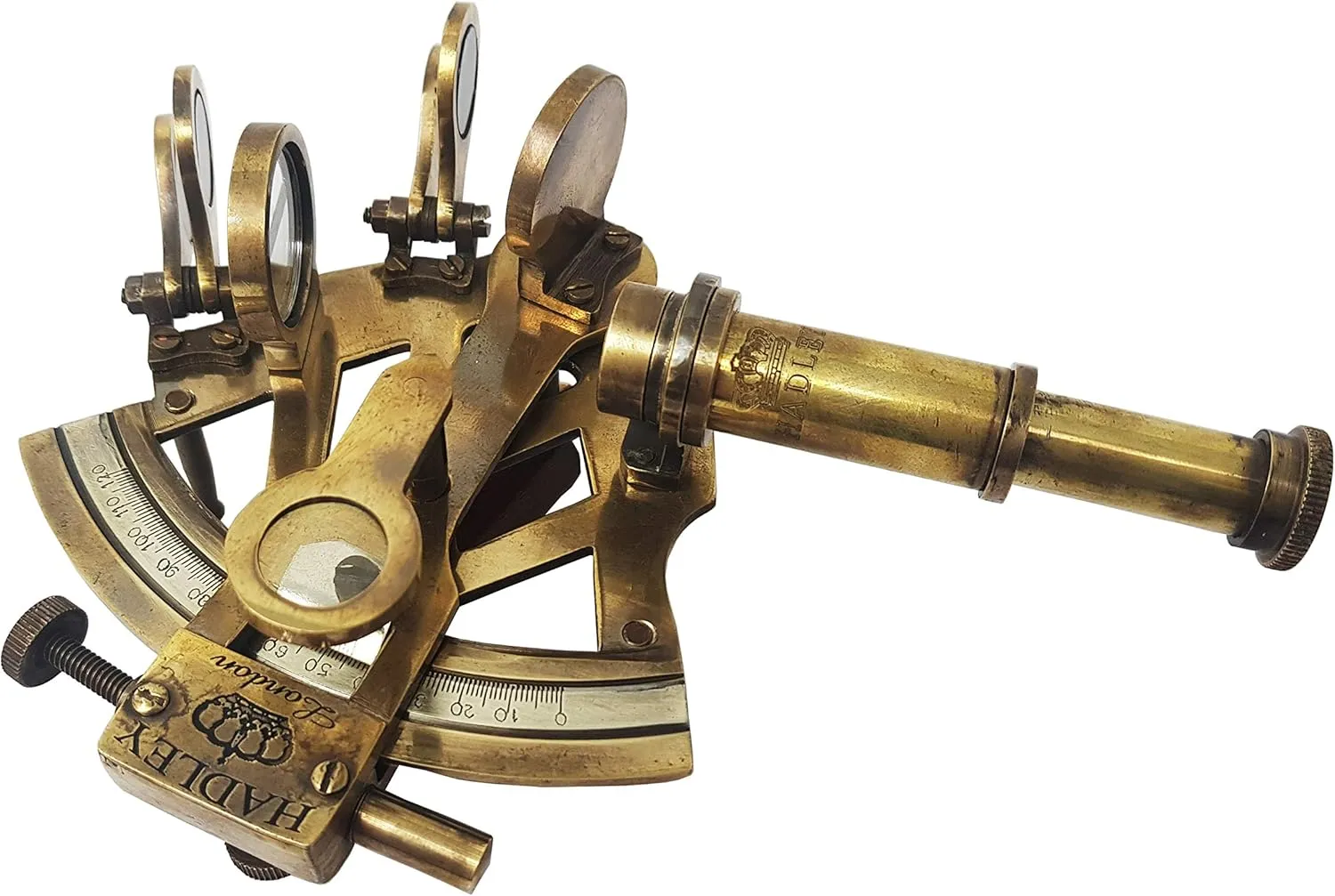 Brass Nautical - Sextant Brass Navigation Instrument Sextante Navegacion Marine Sextant (4 inches, Antique Patina)
