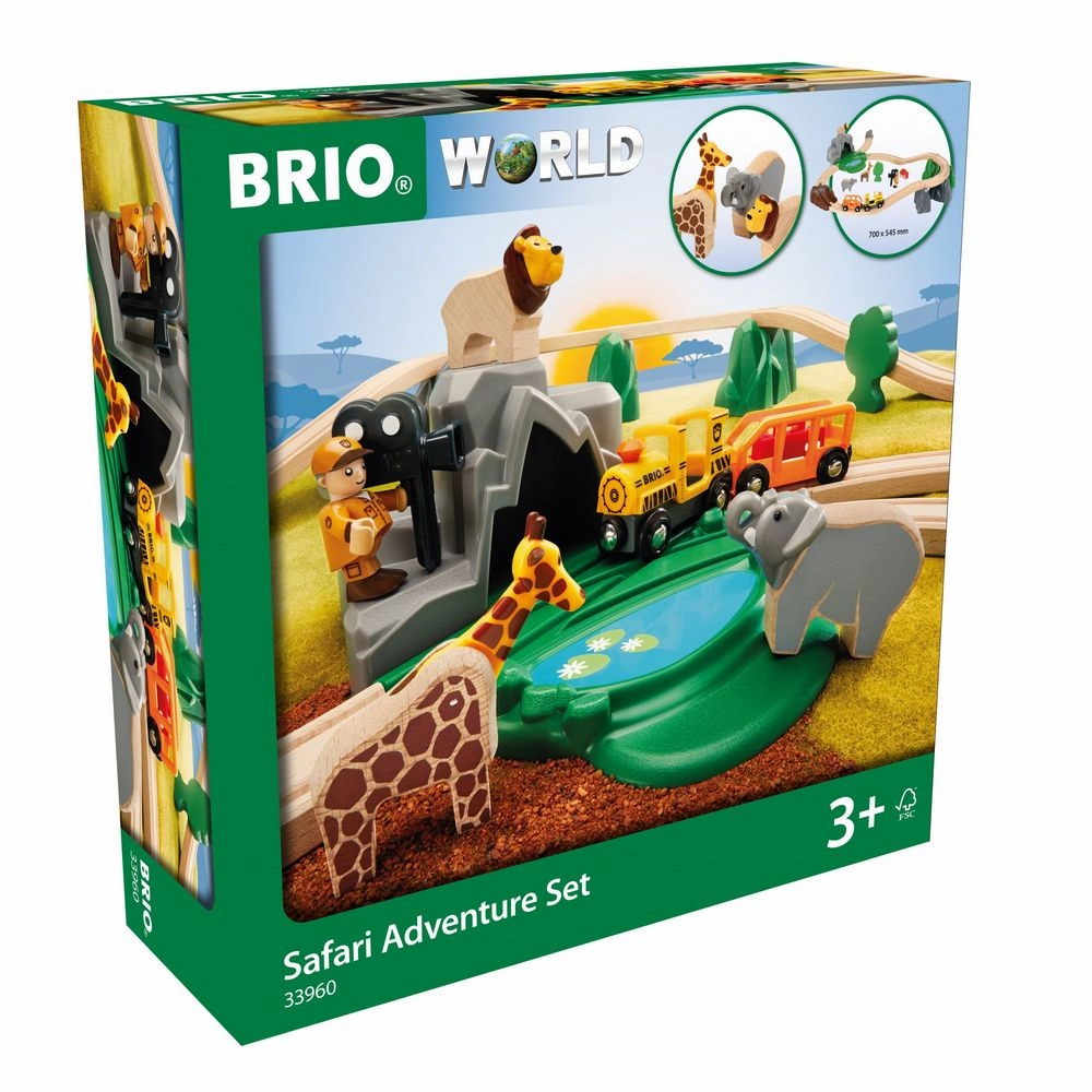 BRIO Safari Adventure Set 26pcs Large Set 3yrs 