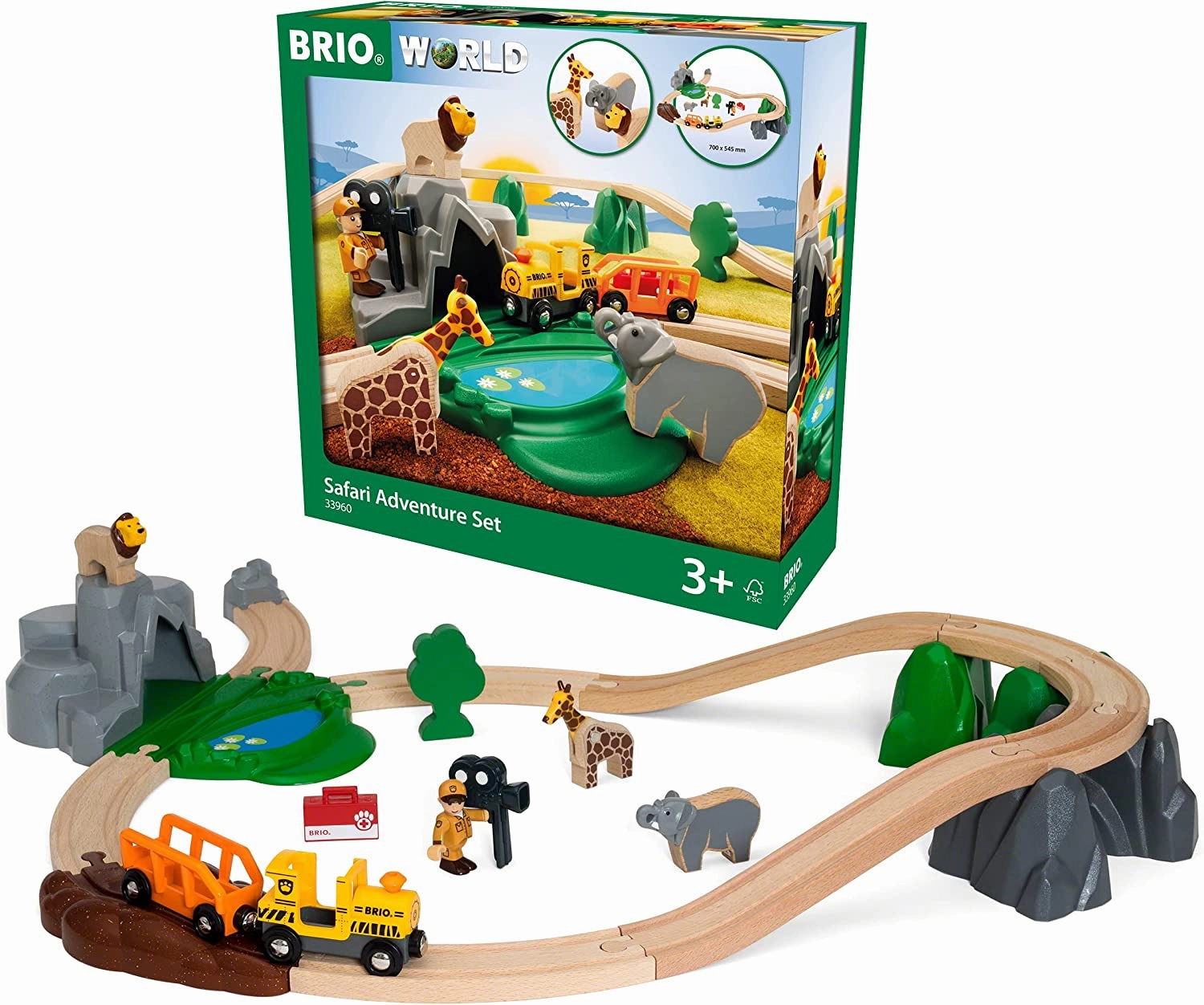 BRIO Safari Adventure Set 26pcs Large Set 3yrs 