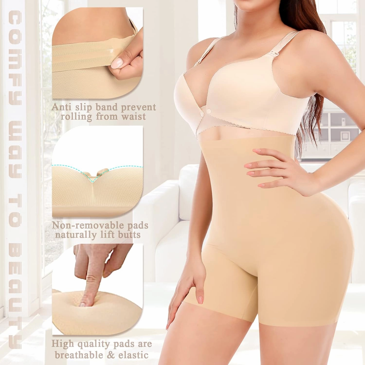 Butt Lifter Panties for Women Padded Underwear Seamless Booty Pads Enhancer Shapewear Butt Lifting Panty