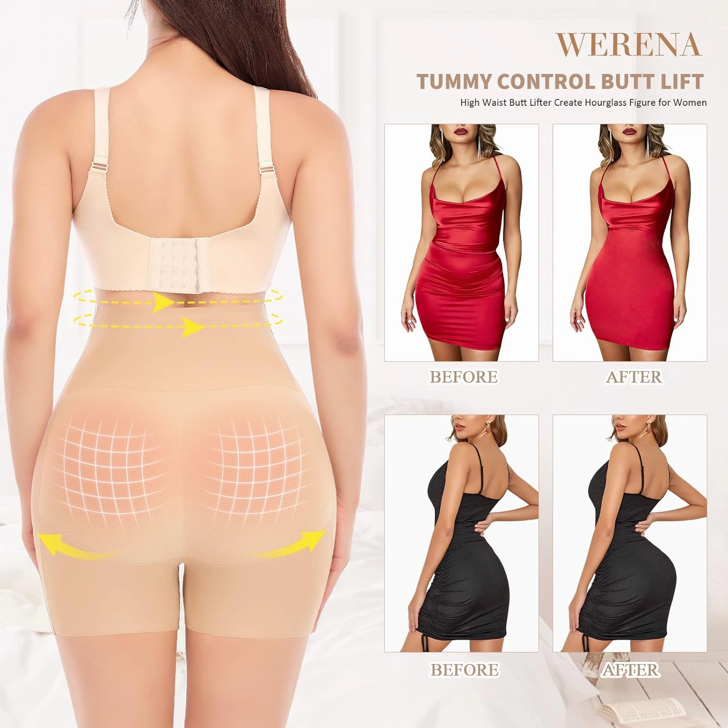 Butt Lifter Panties for Women Padded Underwear Seamless Booty Pads Enhancer Shapewear Butt Lifting Panty
