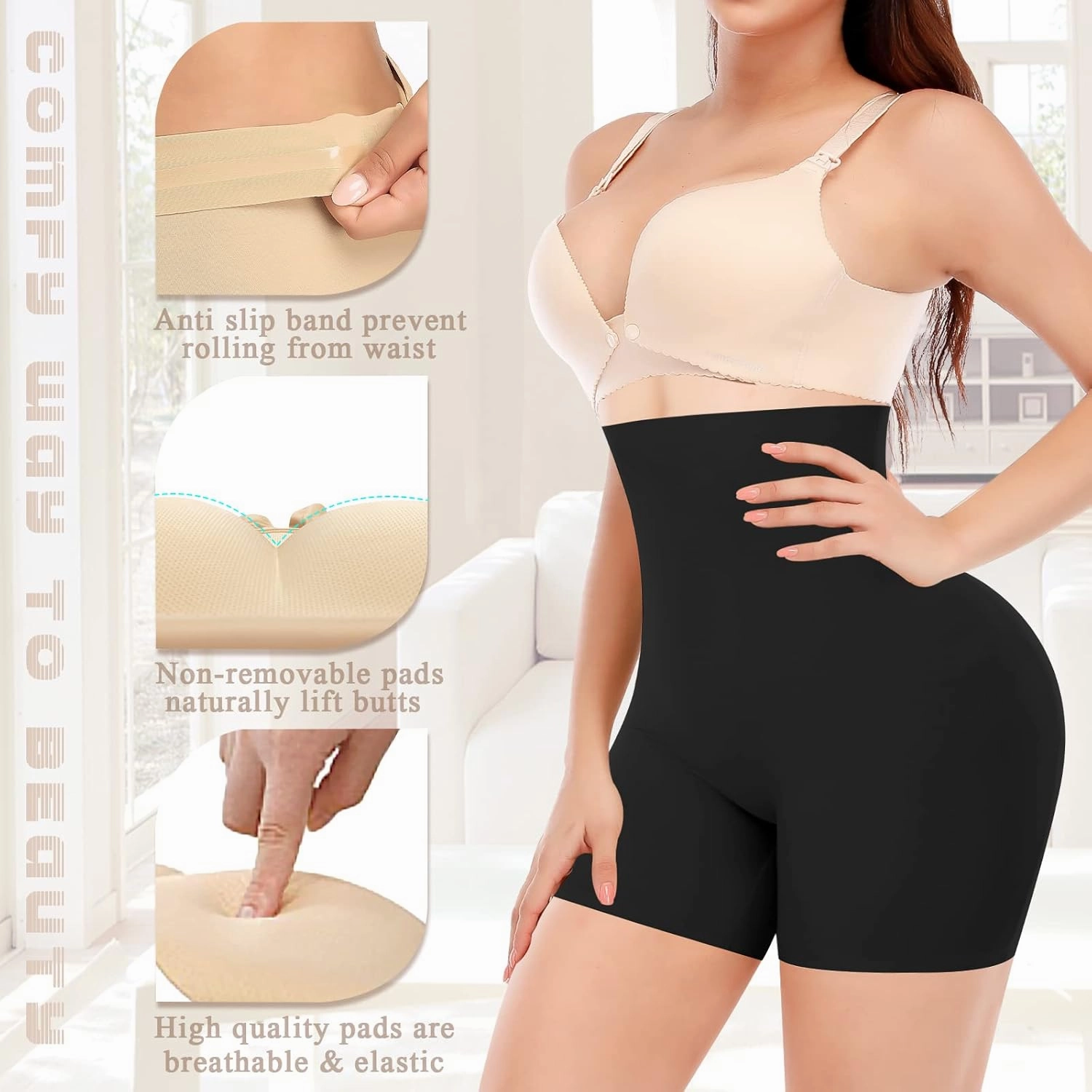 Butt Lifter Panties for Women Padded Underwear Seamless Booty Pads Enhancer Shapewear Butt Lifting Panty