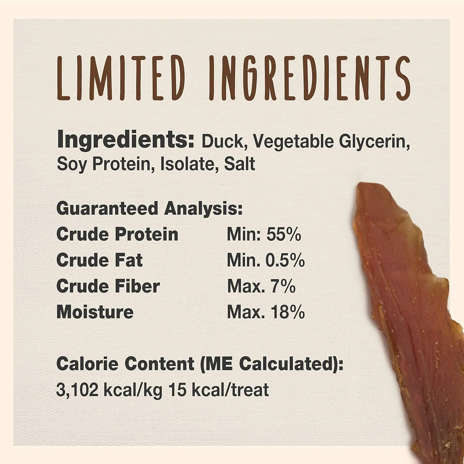 Cadet Gourmet Duck Breast Jerky Dog Treats, Healthy, Long-Lasting High-Protein Training Treats for Small & Large Dogs, 40 oz.