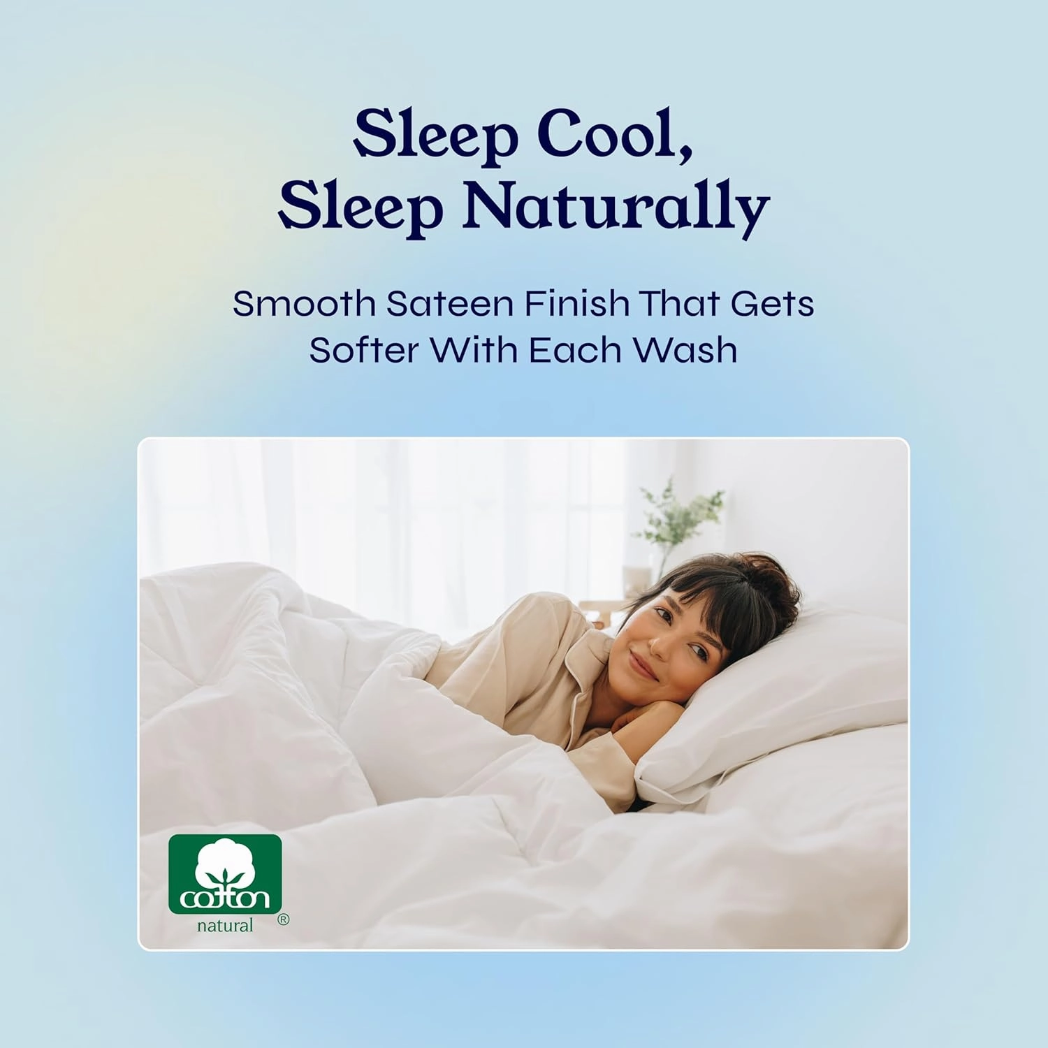 California Design Den Twin Sheets Set - Soft 400 Thread Count Sateen, Natural 100% Cotton Sheets, Deep Pockets with All Around Elastic for a Snug Fit, Cool & Durable Bedding Set - White