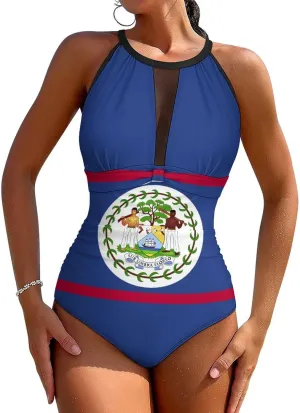 Cape Verde Flag One-Piece Swimsuit Women Fashion Beach Bikini Bathing Suits