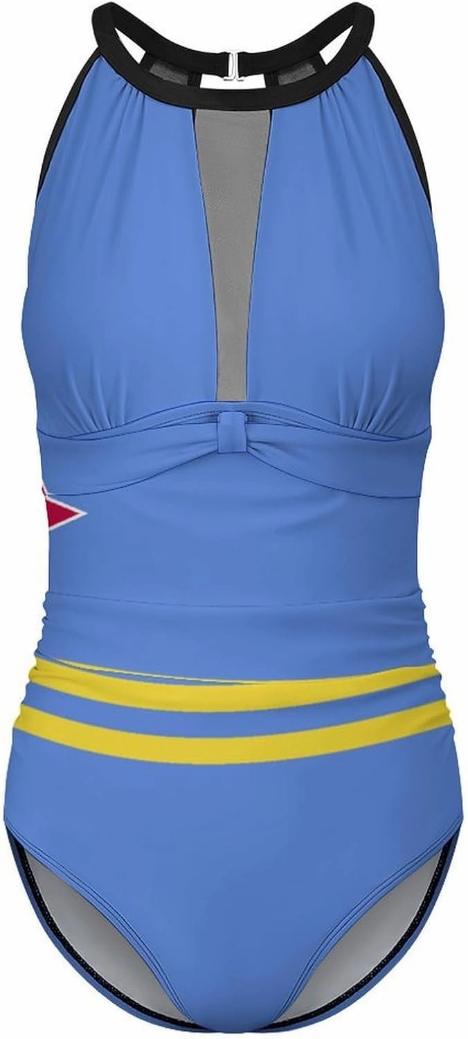 Cape Verde Flag One-Piece Swimsuit Women Fashion Beach Bikini Bathing Suits