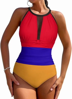 Cape Verde Flag One-Piece Swimsuit Women Fashion Beach Bikini Bathing Suits