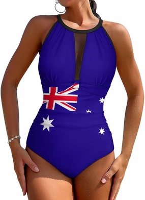 Cape Verde Flag One-Piece Swimsuit Women Fashion Beach Bikini Bathing Suits