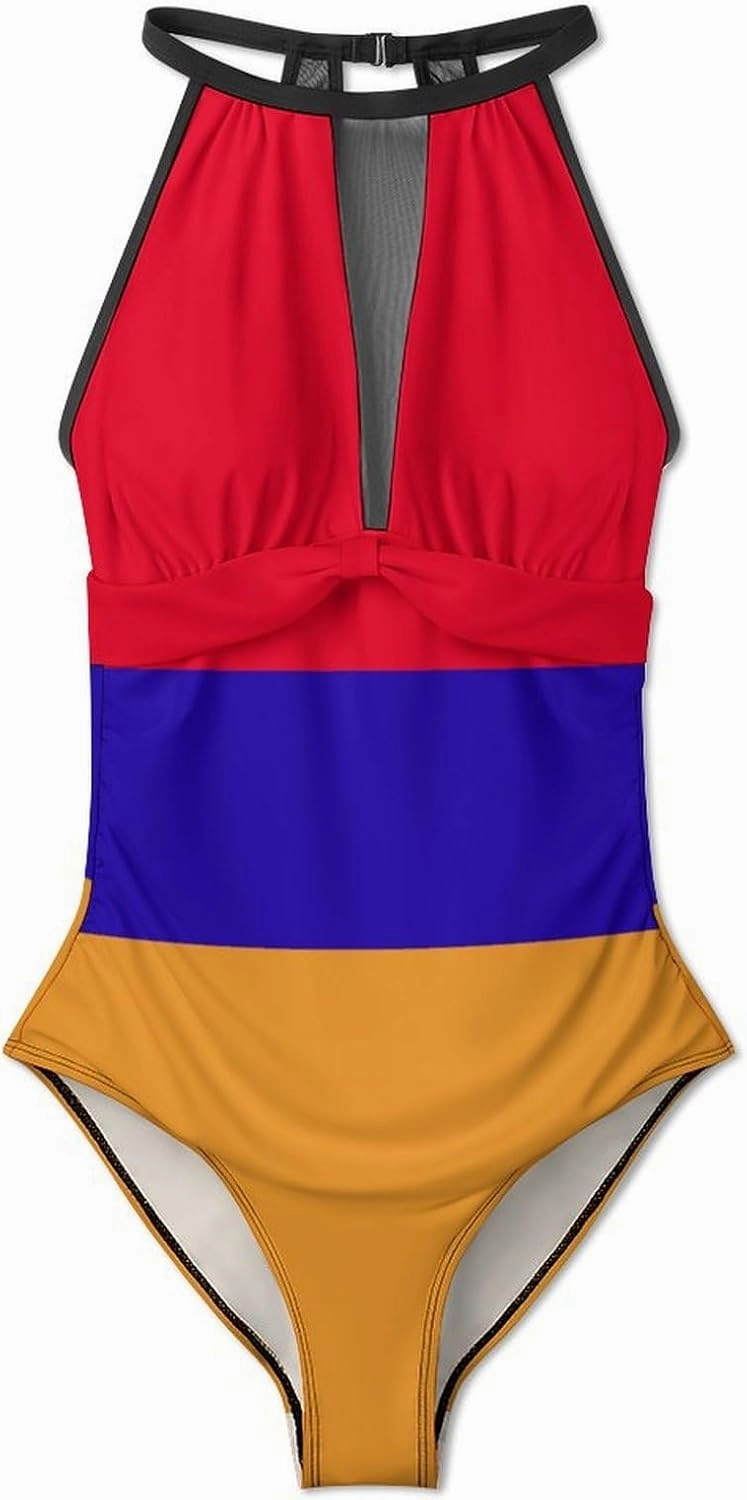 Cape Verde Flag One-Piece Swimsuit Women Fashion Beach Bikini Bathing Suits