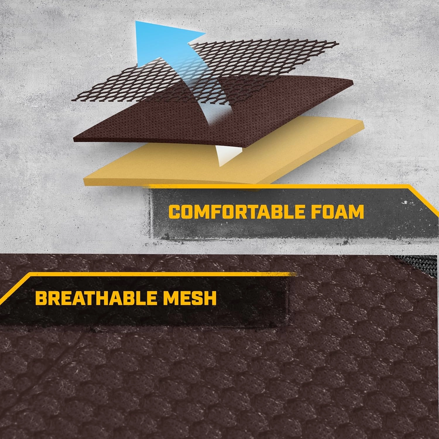 CAT Brown & Black Seat Covers for Cars, Trucks, & SUV - Set of (2) MeshFlex Car Seat Cover Front Seat Protectors - Airbag Compatible Seat Covers for SUV Interior Covers & Seat Cover Accessories