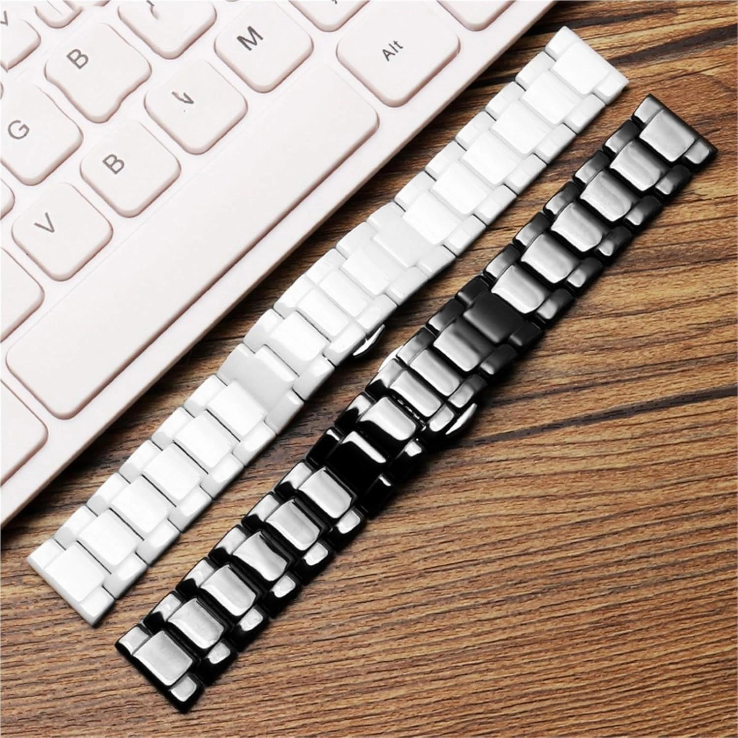 Ceramic Watch Strap Universal Replacement Watch Bands 18mm 20mm 22mm Quick Release Stainless Steel Watch Band