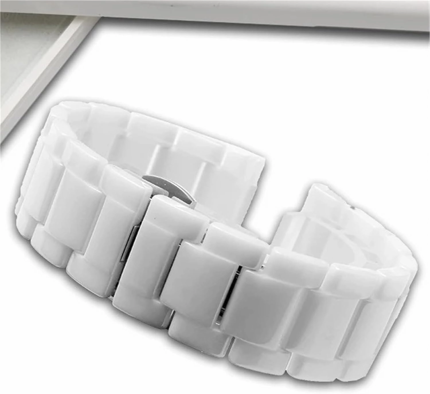 Ceramic Watch Strap Universal Replacement Watch Bands 18mm 20mm 22mm Quick Release Stainless Steel Watch Band