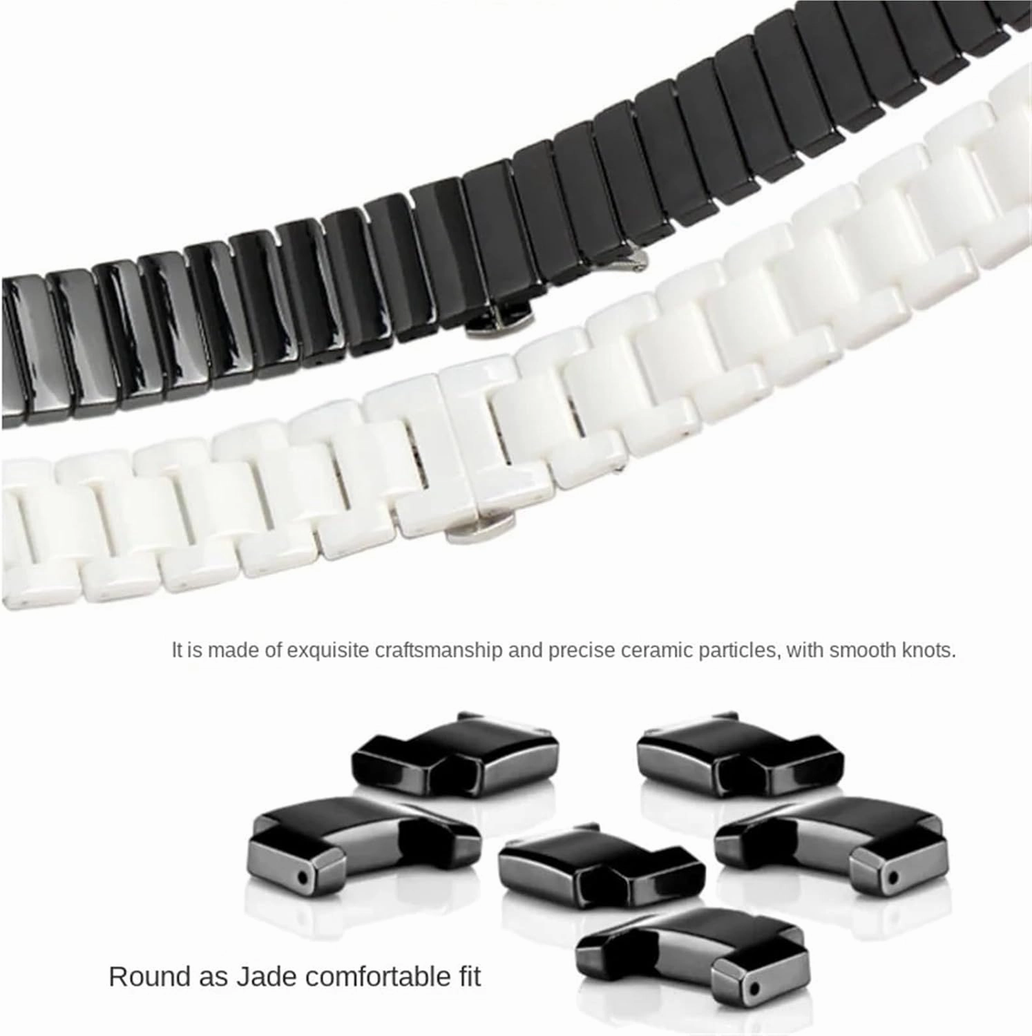 Ceramic Watch Strap Universal Replacement Watch Bands 20mm 22mm 24mm Quick Release Stainless Steel Watch Band