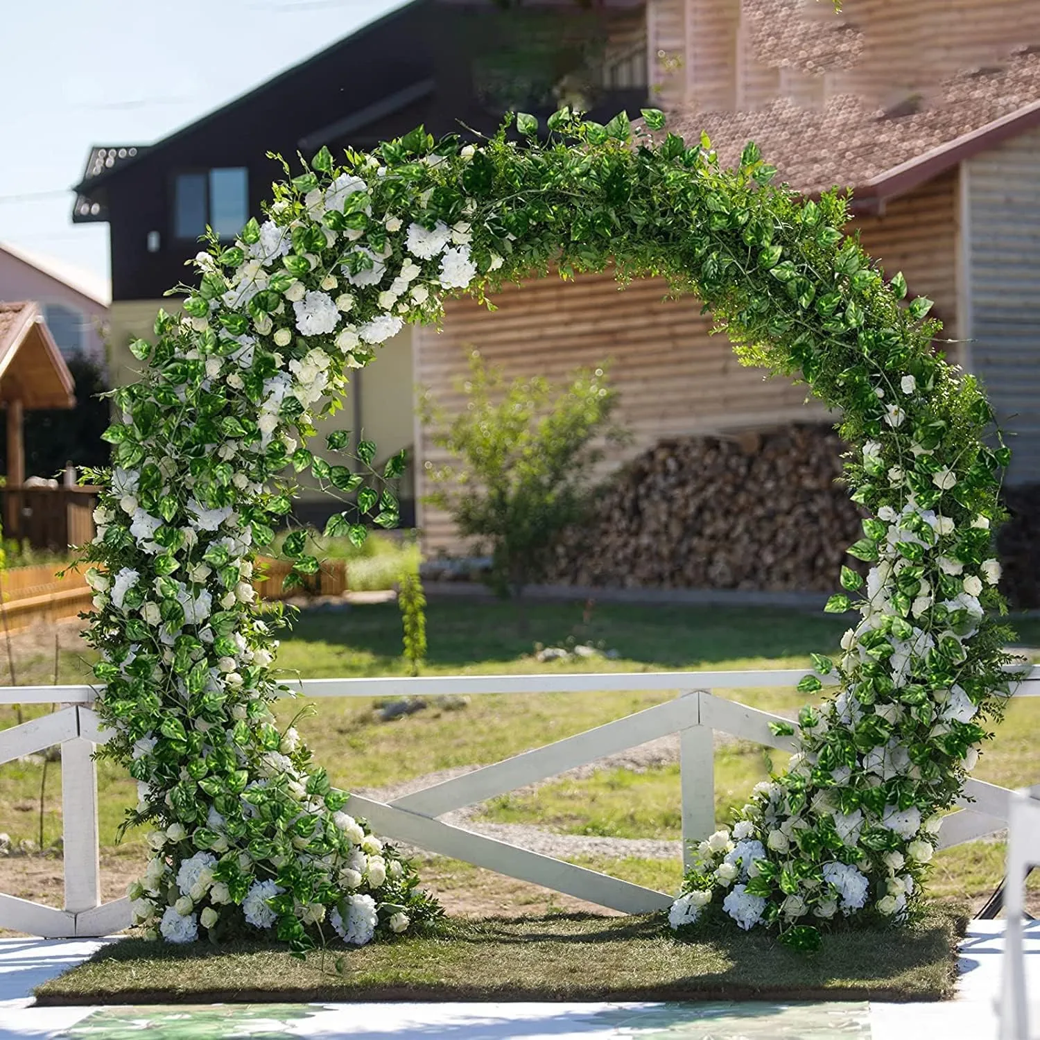 CEWOR 24 Pack 168ft Artificial Ivy Greenery Garland, Fake Vines Hanging Plants Backdrop for Room Bedroom Wall Decor, Green Leaves for Jungle Theme Party Wedding Decoration