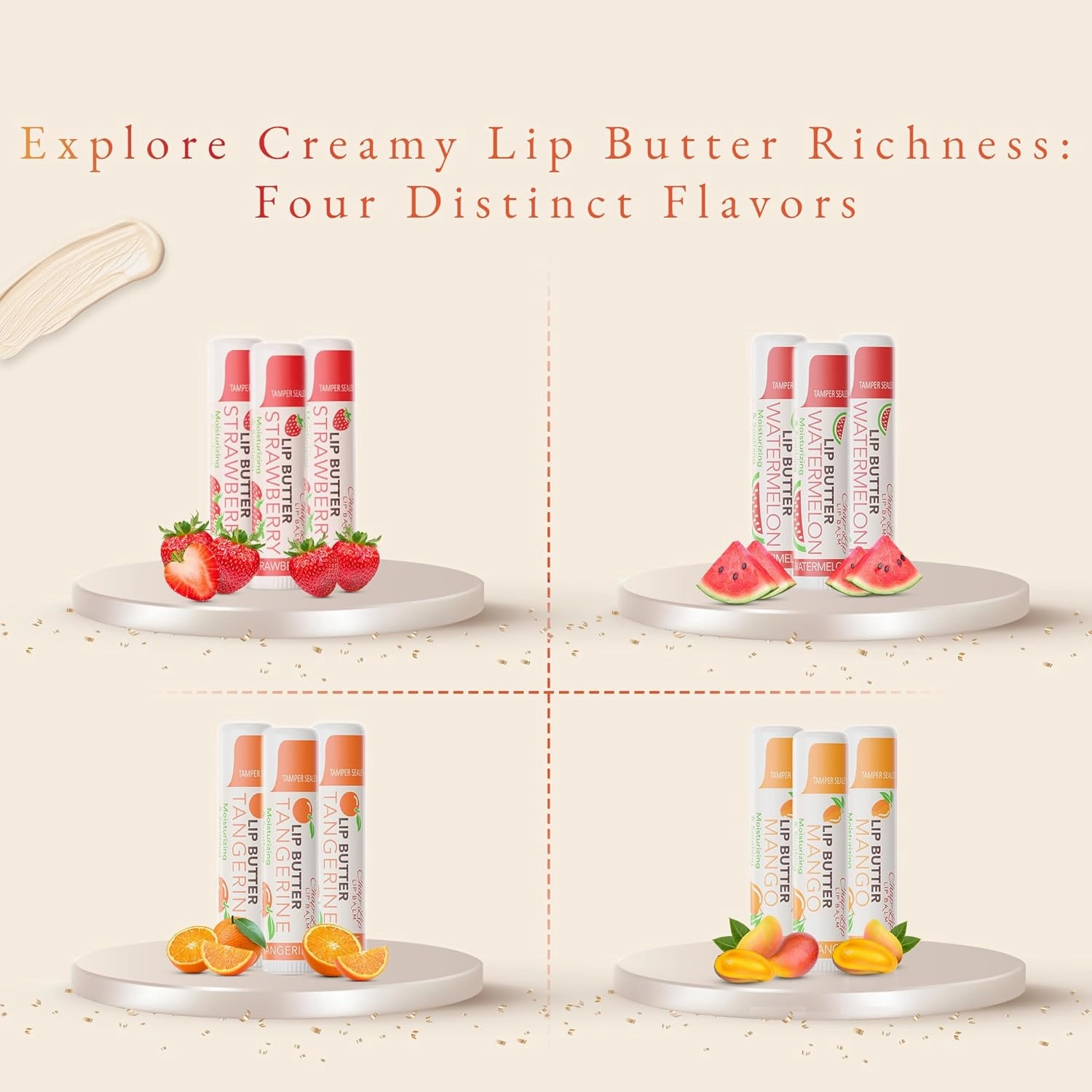 CHAP-LIP Original Lip Balm Hydrating Bulk Chap Stick with Fruit Flavors, Coconut Oil, and Cocoa Butter - Christmas Gift Stocking Stuffers Lip Therapy Pack for Men and Women - Made in the USA, 60 Pack