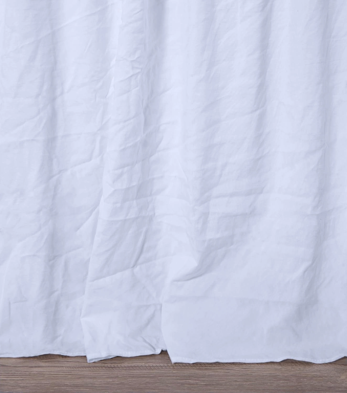 Chezmoi Collection Aria 3-Piece Pinch Pleat Pintuck Ruffle Skirt Bedspread Set - French Country Chic Farmhouse - Queen, White