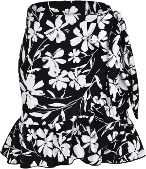 ChinFun Women's Ruffle Sarongs Beach Wrap Cover Up Swimwear Bikini Bottoms High Waisted Tankini Swim Skirts Swimdress