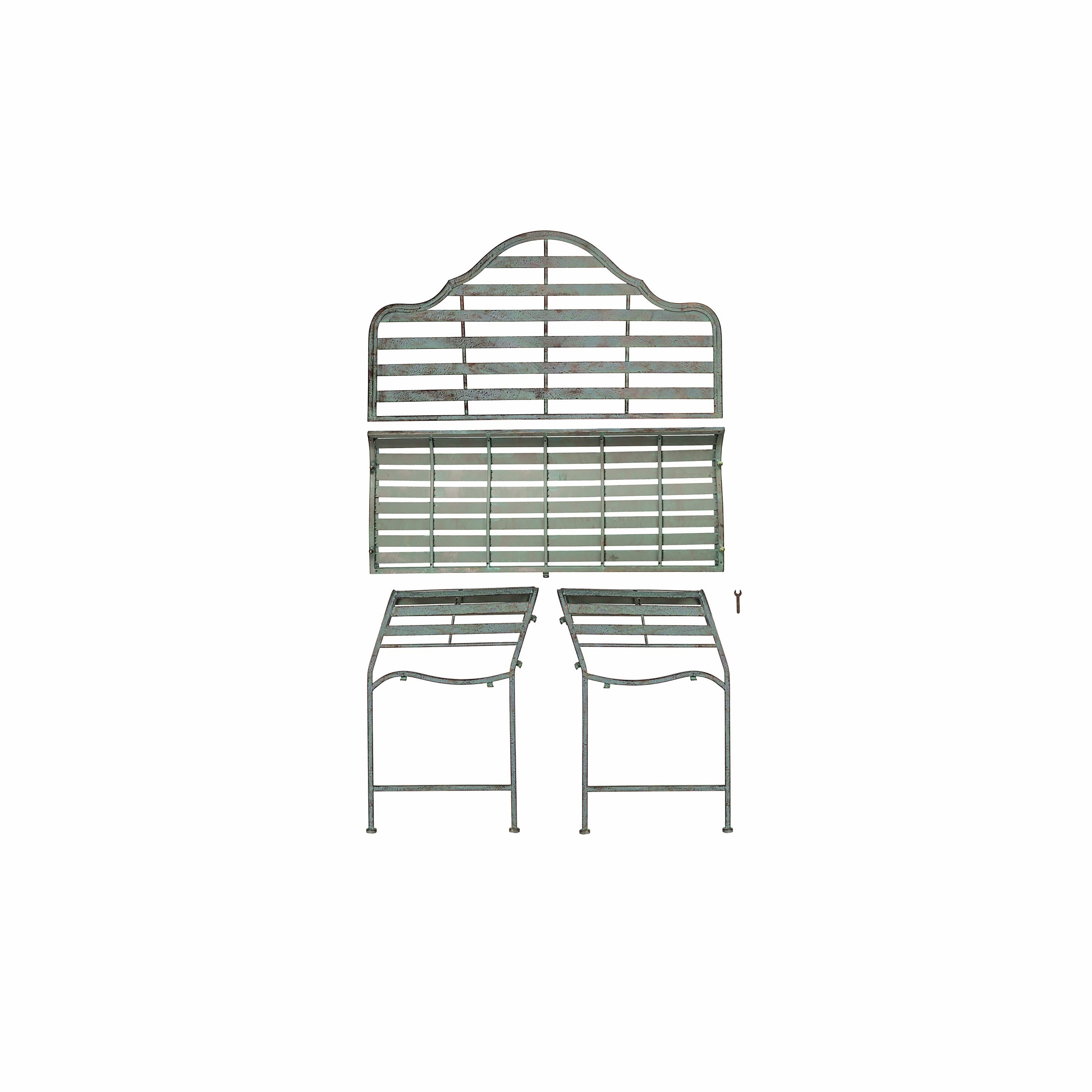 Chippendale Style Metal Bench
