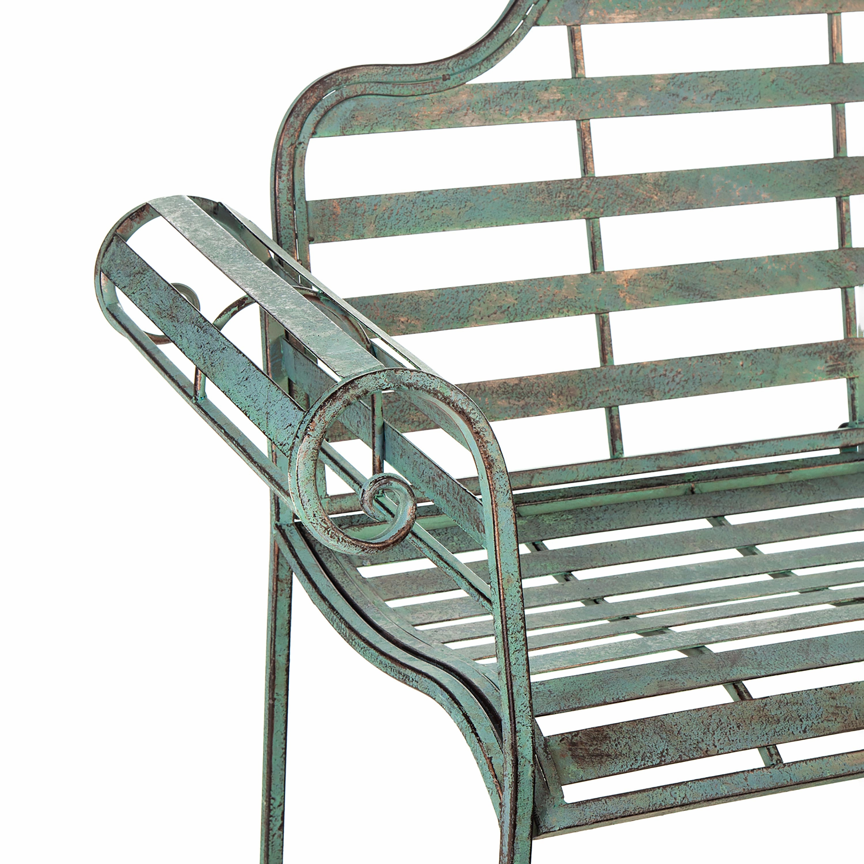 Chippendale Style Metal Bench