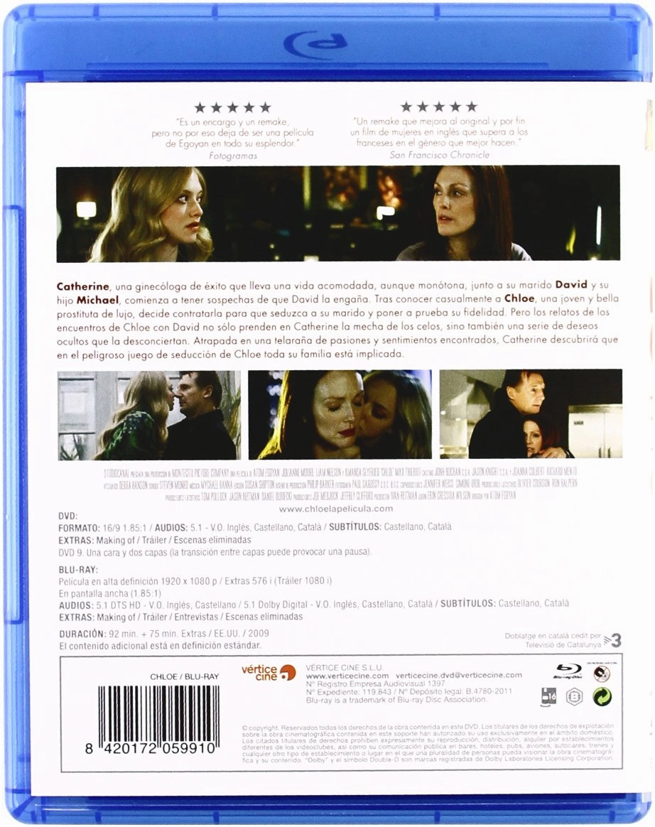Chloe (Blu-Ray & DVD Combo) [ NON-USA FORMAT, Blu-Ray, Reg.B Import - Spain ]
