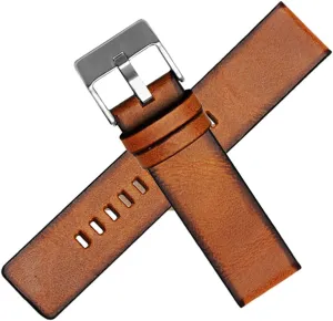 Choco&Man US Diesel Retro Calfskin Genuine Leather Watch Band Strap with Tool 22mm 24mm 26mm Replacement for Men's Diesel Watches(DZT2002/DZ4343)