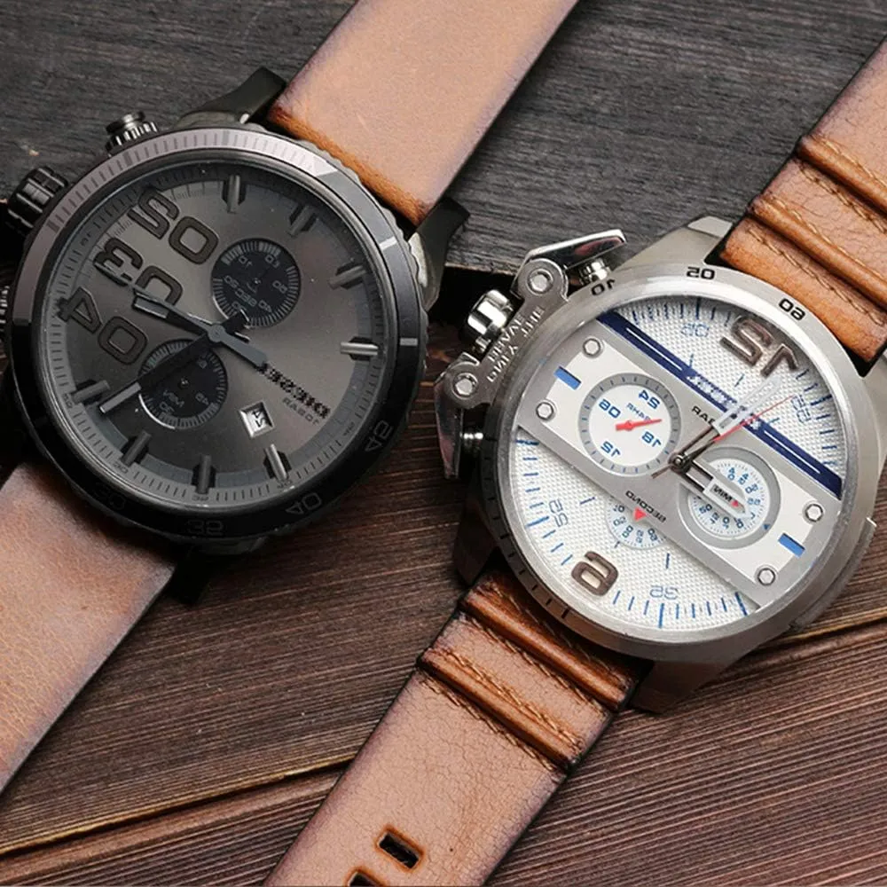 Choco&Man US Diesel Retro Calfskin Genuine Leather Watch Band Strap with Tool 22mm 24mm 26mm Replacement for Men's Diesel Watches(DZT2002/DZ4343)