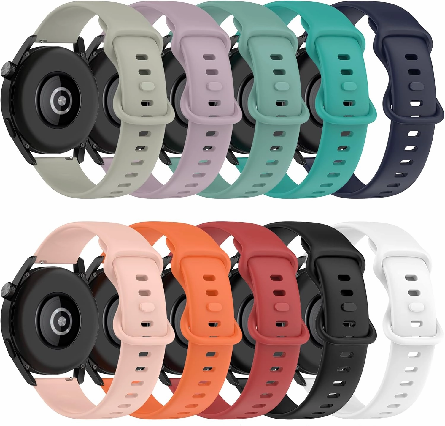 Chofit 10 Pack Compatible with Verizon Gizmo Bands for Kids,Soft Silicone Waterproof Bracelet Accessories Sports Watch Strap Replacement for Gizmo Watch 2 Boys Girls