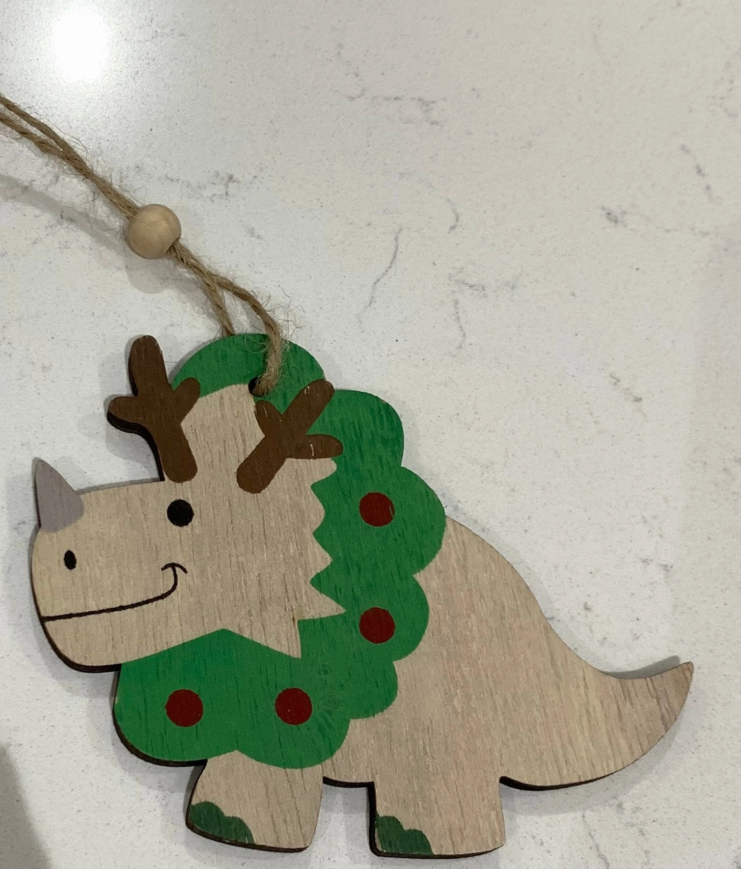 Christmas Wooden Dinosaur decoration