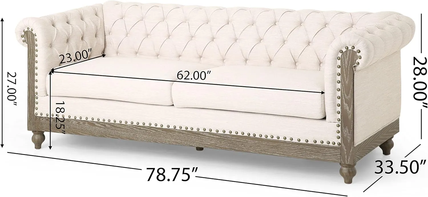 Christopher Knight Home Castalia Sofas, Beige   Dark Brown