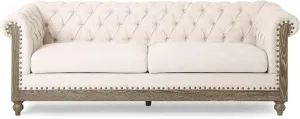 Christopher Knight Home Castalia Sofas, Beige   Dark Brown