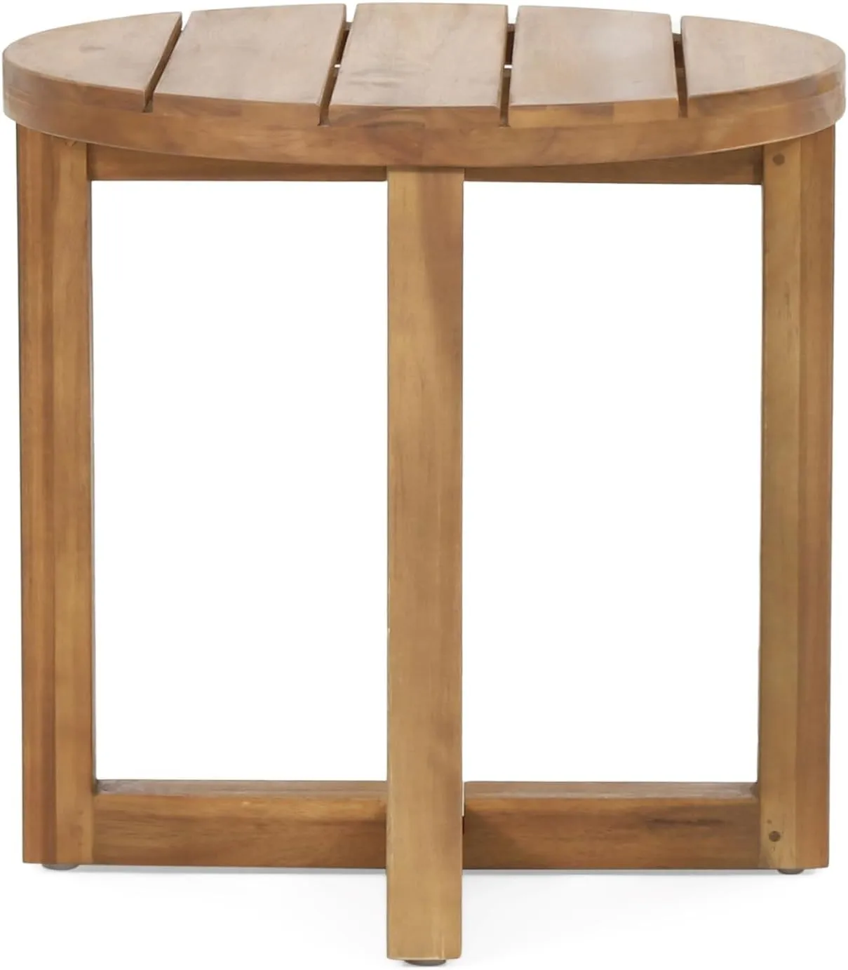 Christopher Knight Home Hamel Outdoor Circular Side Table - Acacia Wood - Teak