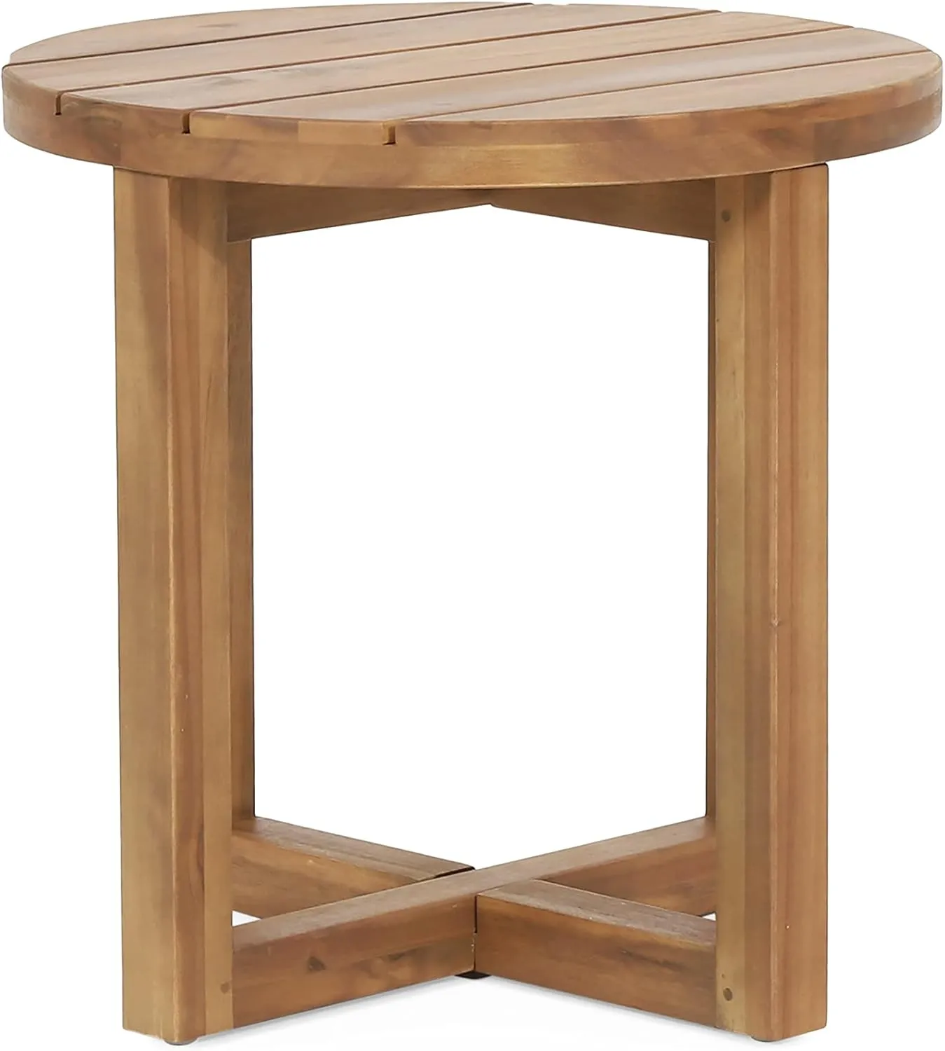 Christopher Knight Home Hamel Outdoor Circular Side Table - Acacia Wood - Teak