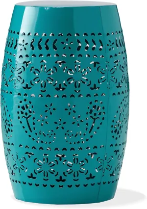 Christopher Knight Home Ruby Outdoor 12" Iron Side Table, Teal