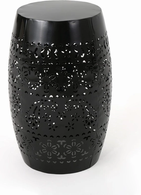 Christopher Knight Home Apollos Indoor Lace Cut Iron Accent Table, Black