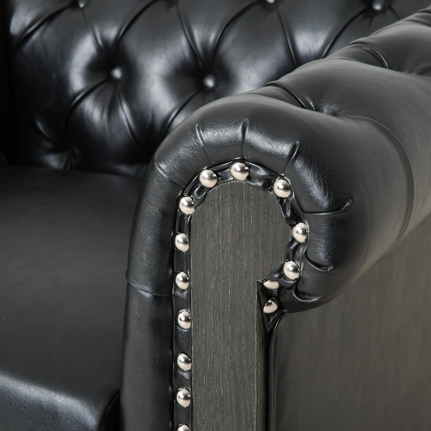 Christopher Knight Home Castalia Club Chair, Pine, Midnight Black   Dark Brown