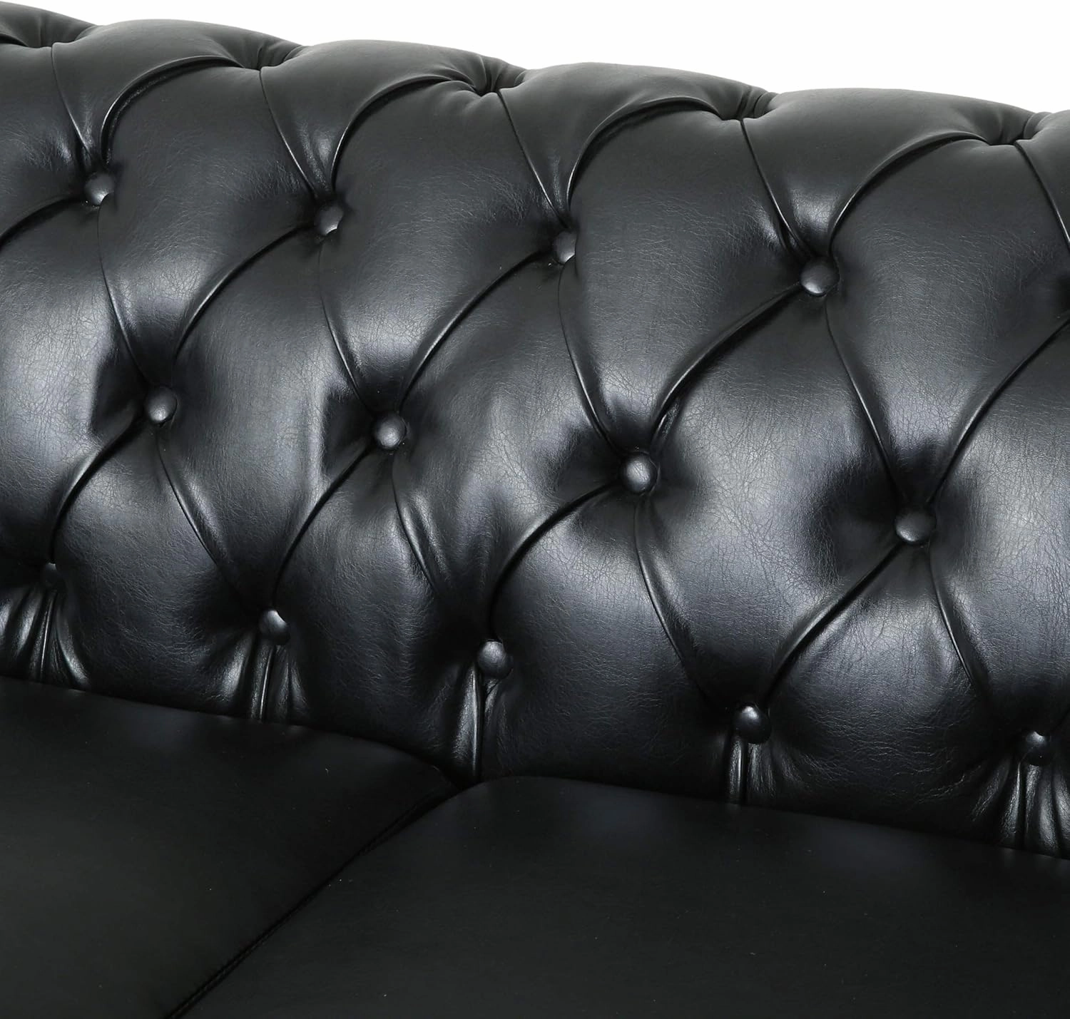 Christopher Knight Home Castalia Sofas, Midnight Black   Dark Brown