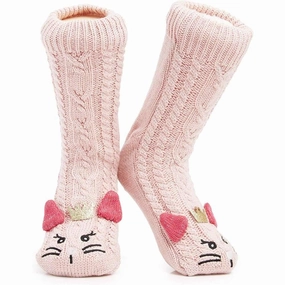 CityComfort Fluffy Slipper Socks For Women - KITTY QUEEN