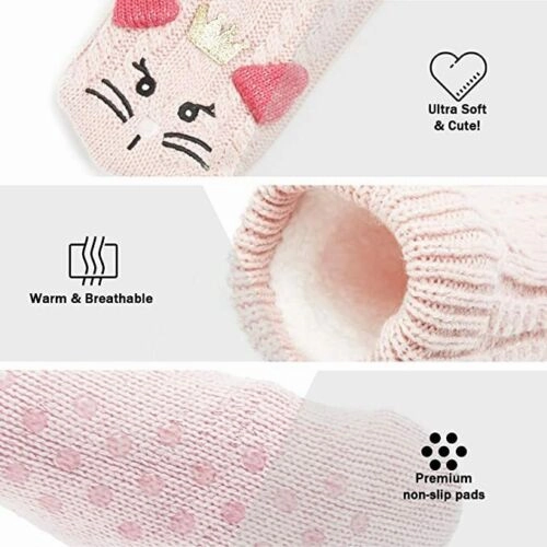 CityComfort Fluffy Slipper Socks For Women - KITTY QUEEN