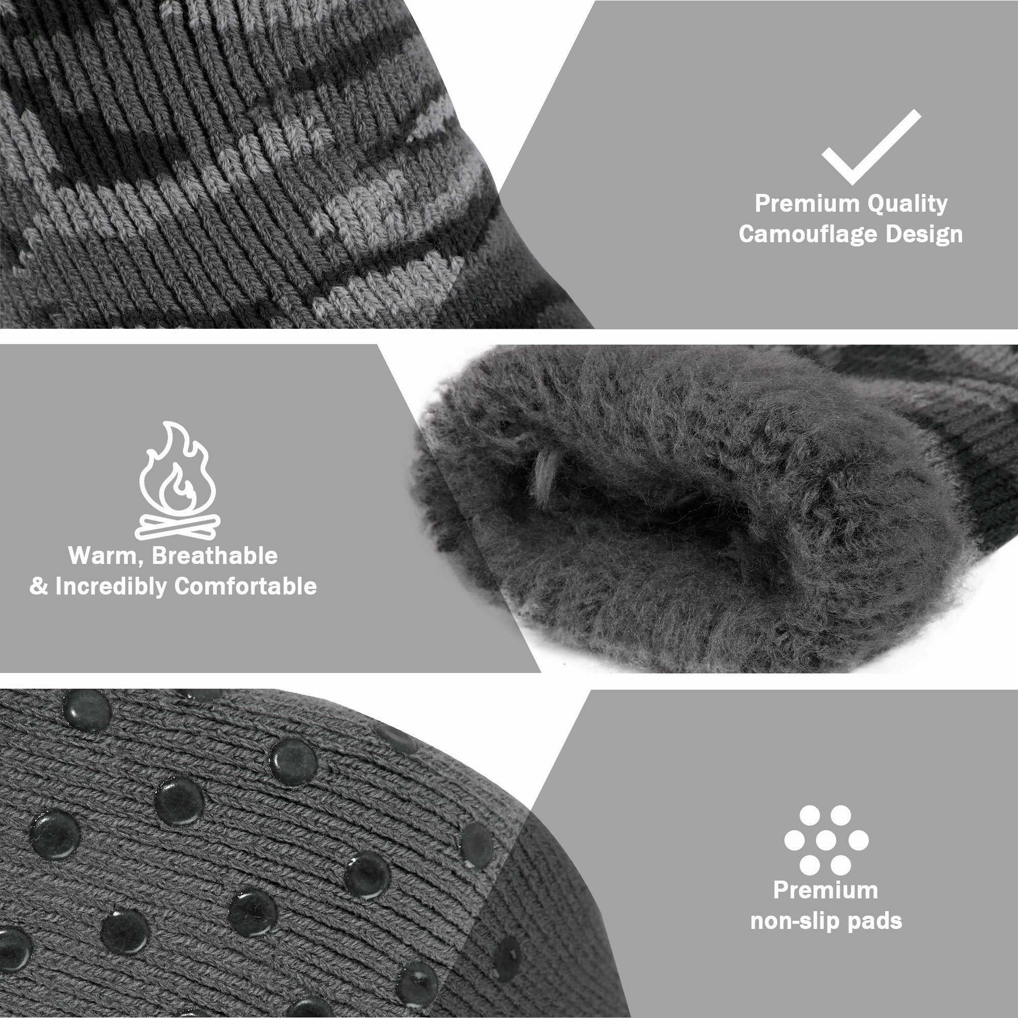 CityComfort Mens Slippers Socks, Warm Fluffy Socks, Gifts For Men