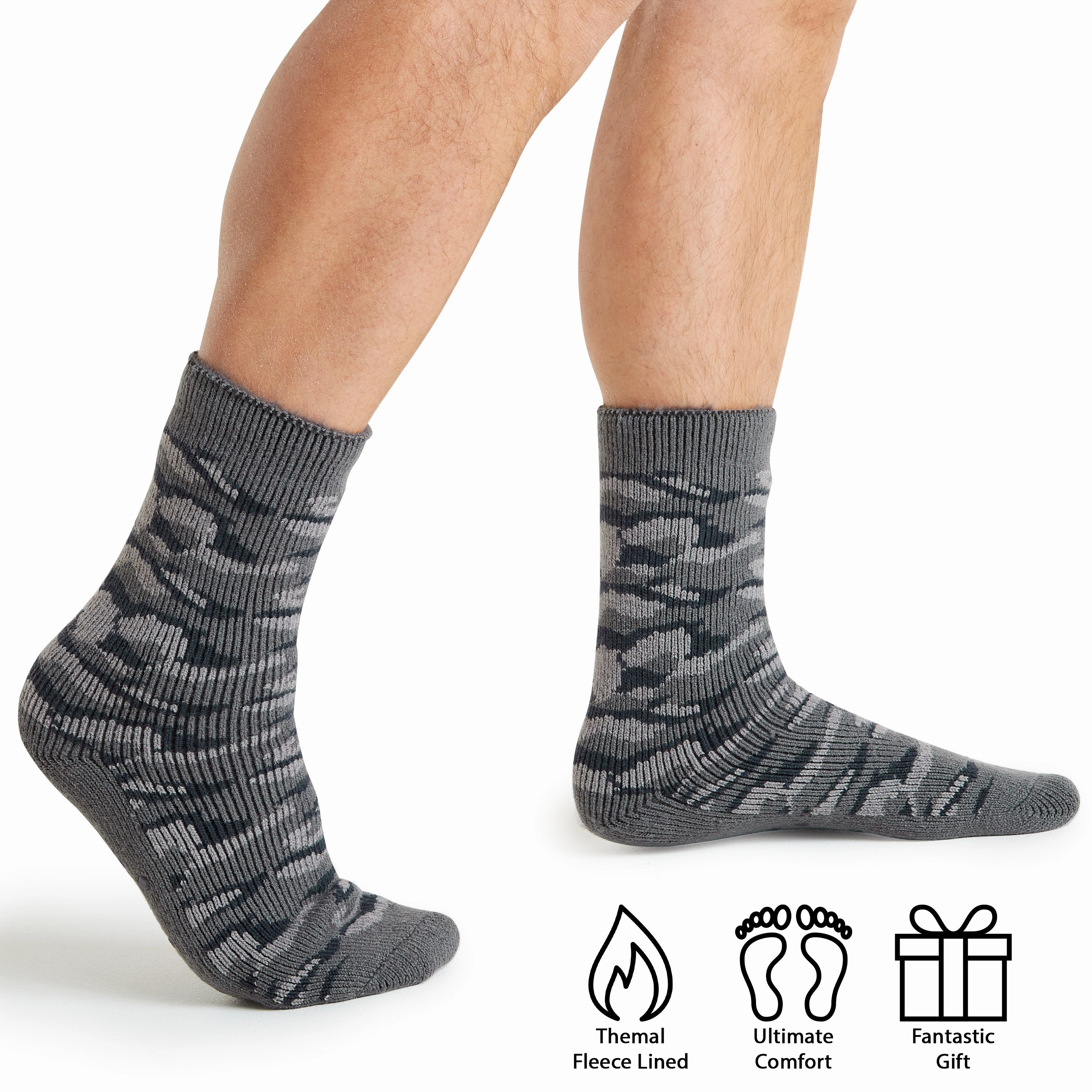 CityComfort Mens Slippers Socks, Warm Fluffy Socks, Gifts For Men