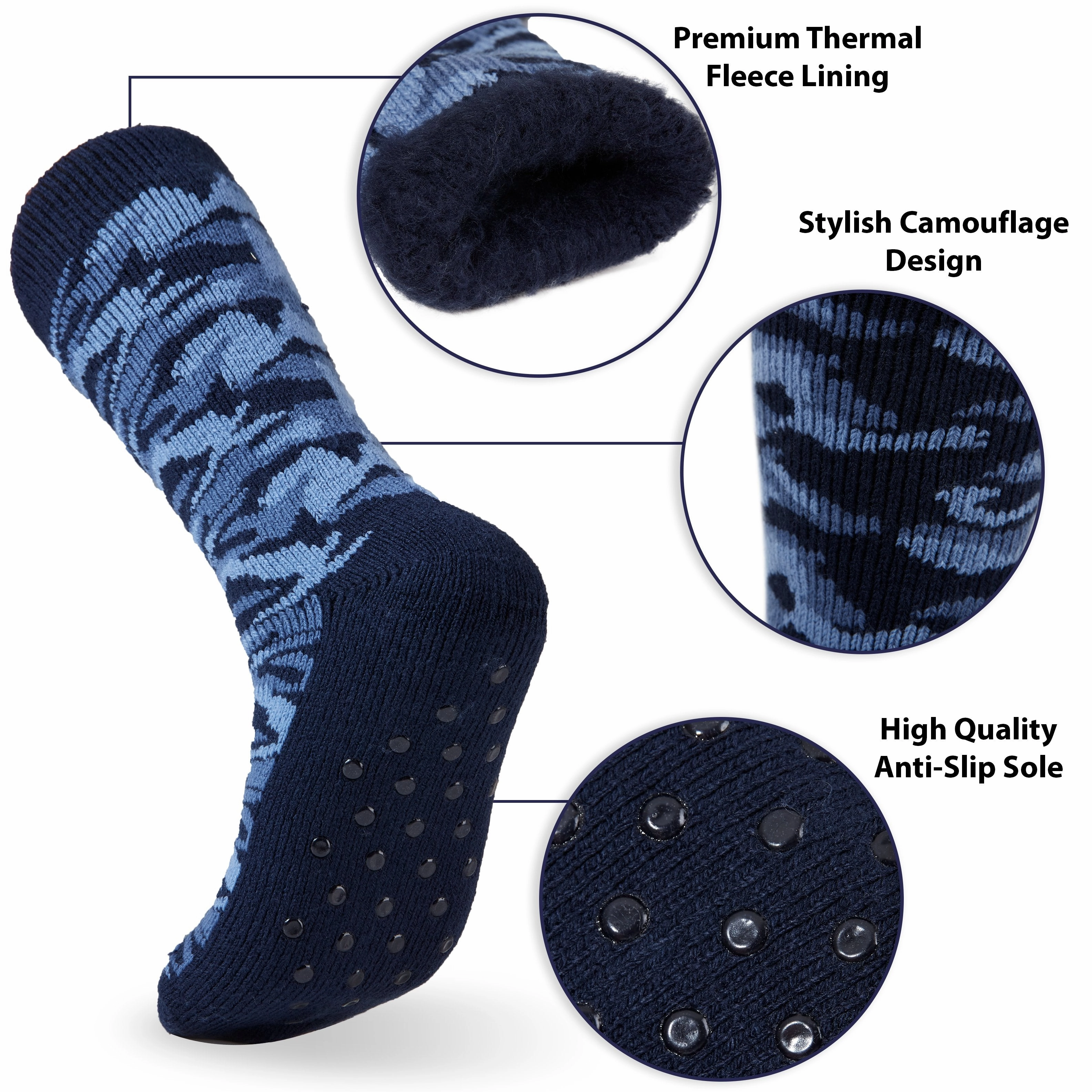 CityComfort Mens Slippers Socks, Warm Fluffy Socks, Gifts For Men