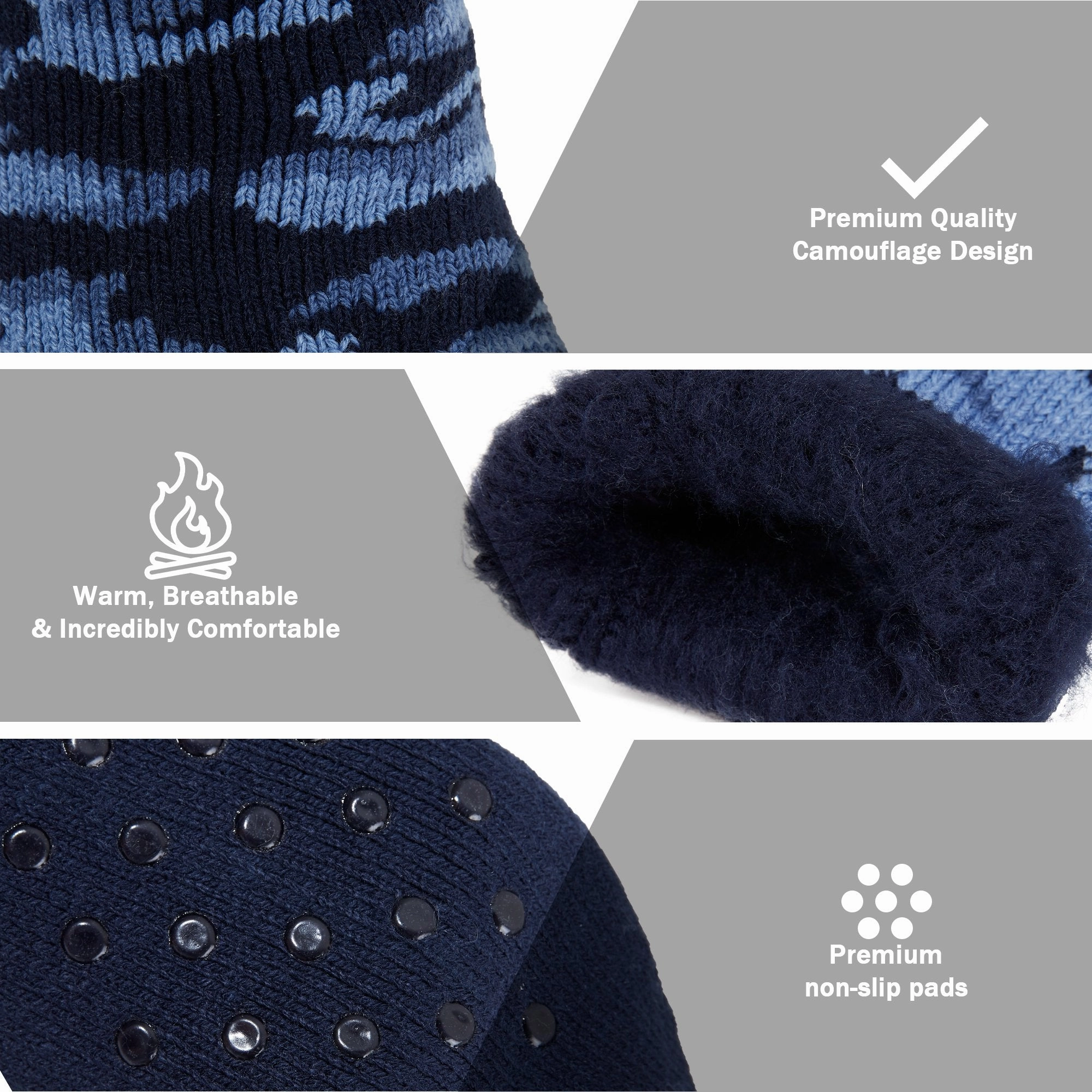 CityComfort Mens Slippers Socks, Warm Fluffy Socks, Gifts For Men