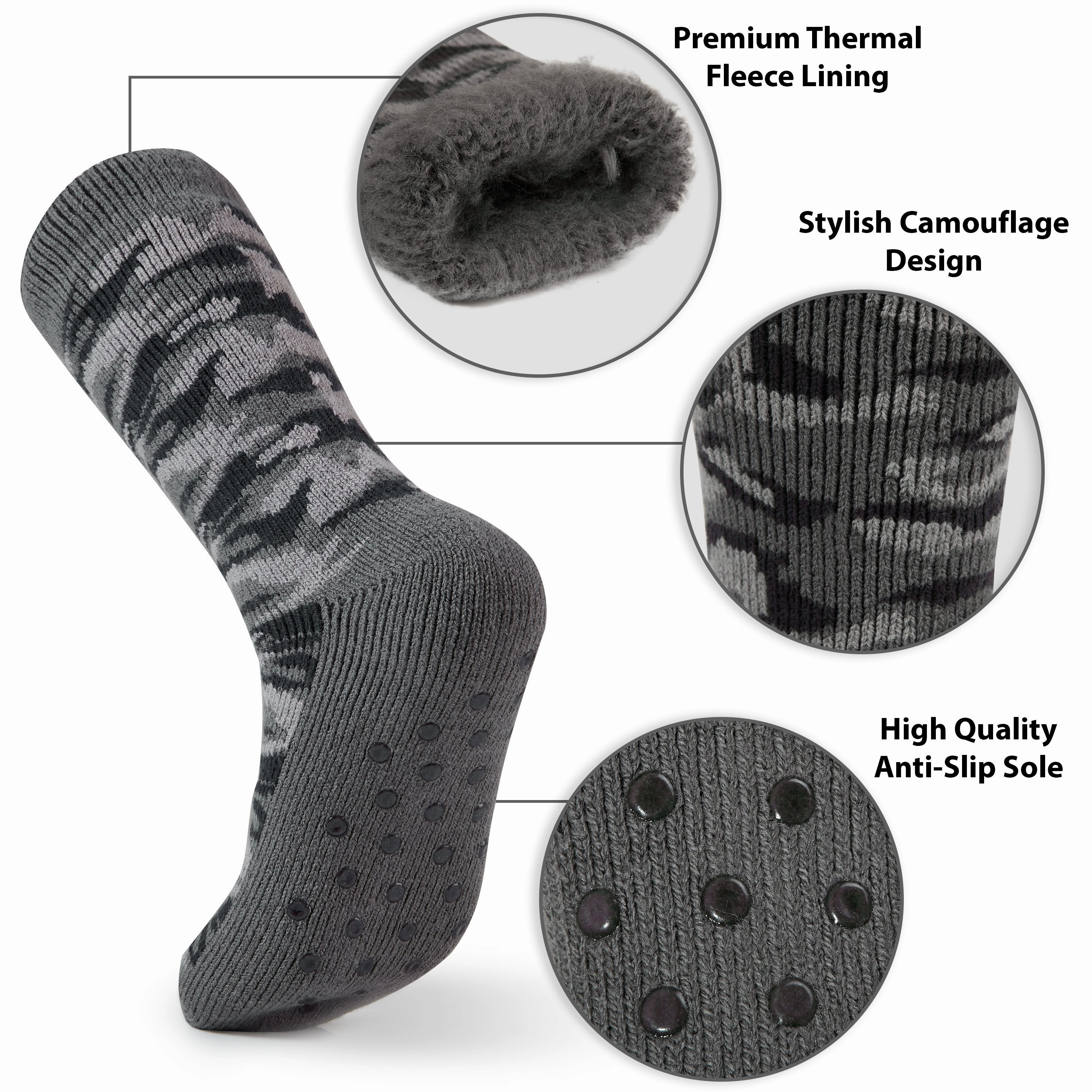 CityComfort Mens Slippers Socks, Warm Fluffy Socks, Gifts For Men