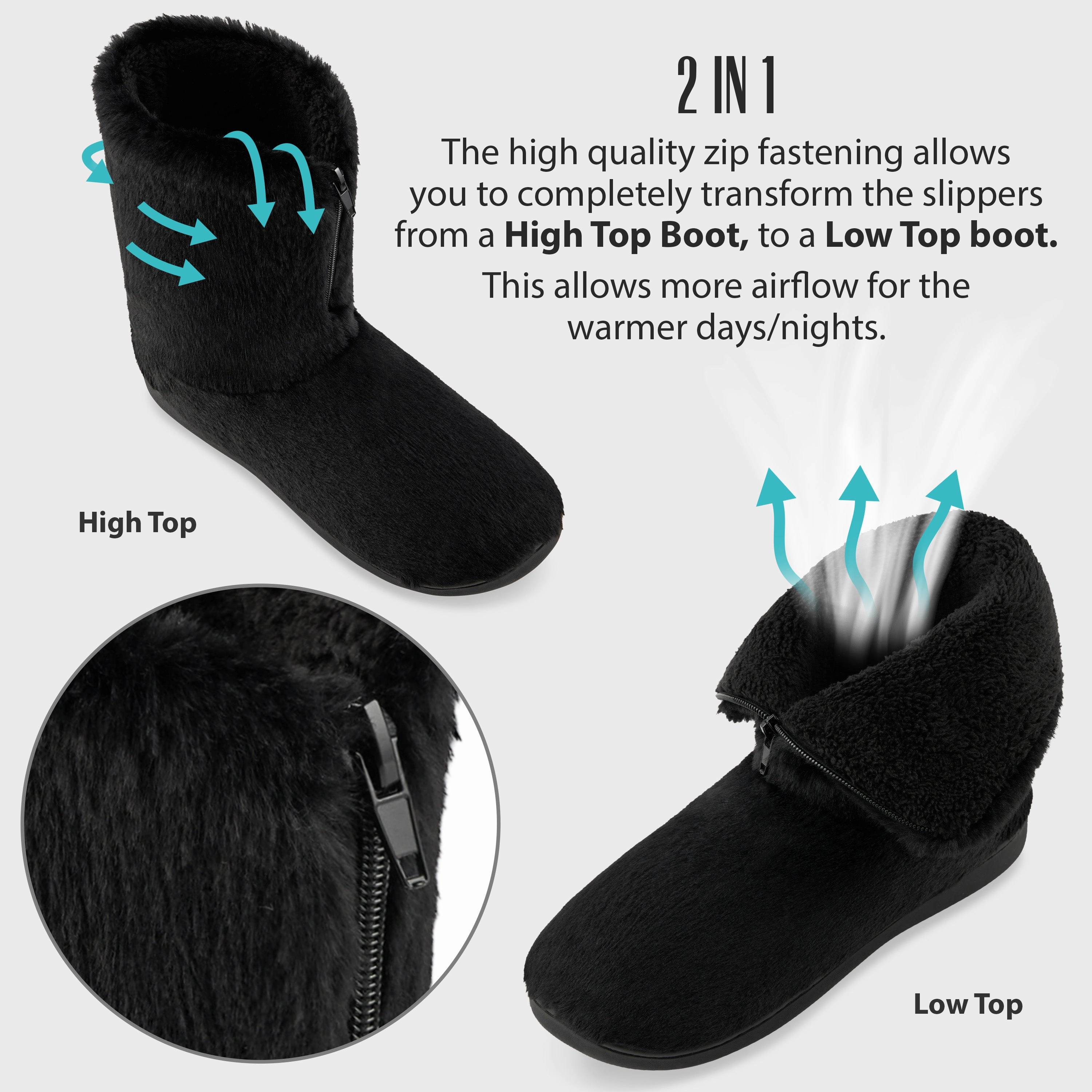 CityComfort Womens Slippers - Fluffy Boot Slippers