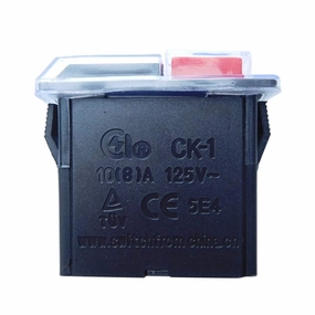 CK-1 4 Pins Industrial Electromagnetic Switch Waterproof ON Off Electric Power Tool Push Button Switches for Bench Drill Grinder Cutting Machine Electrical Equipment Control 125V 10(8) A. 2-Pack