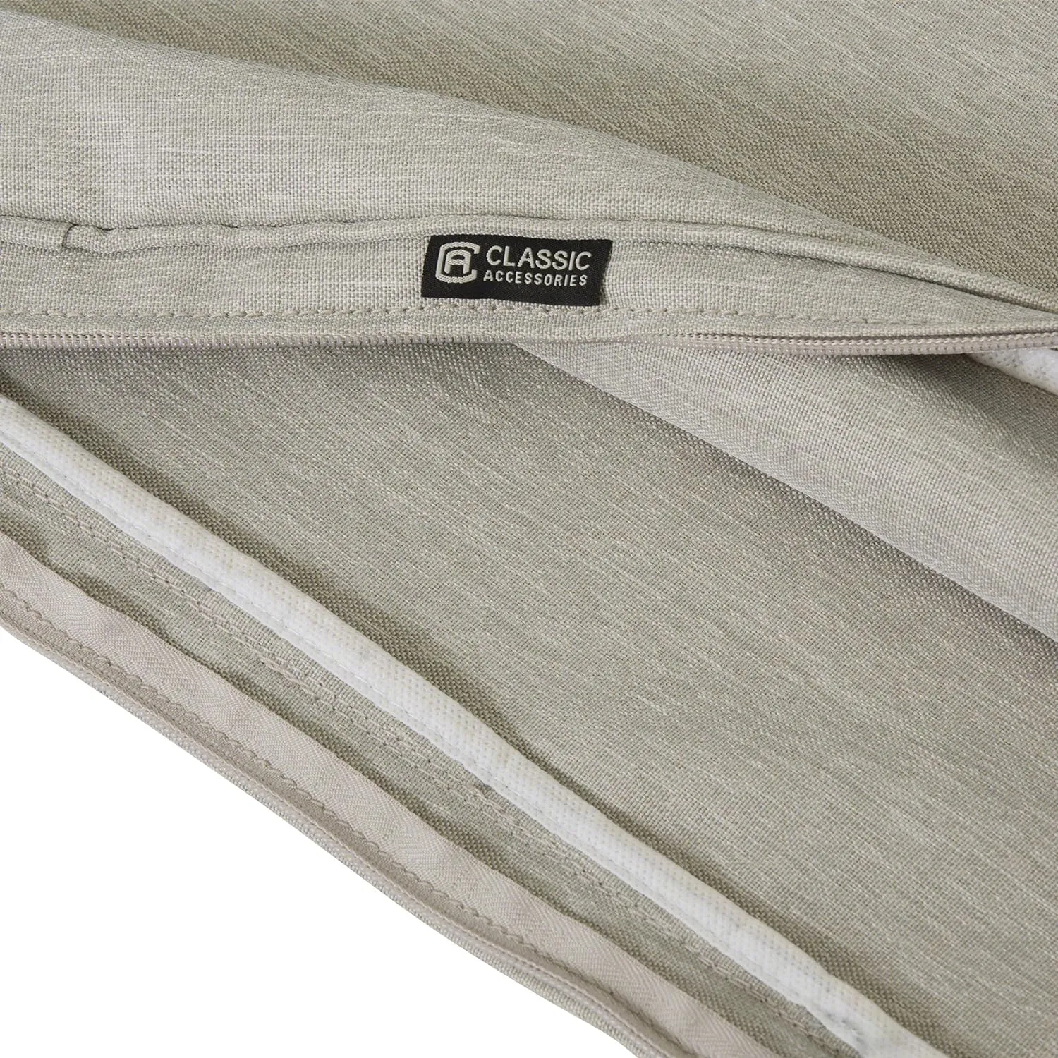 Classic Accessories 62-016-HGREY-EC Contoured Bench Cushion Combo, 41"W x 18"D x 3"Thick, Heather Grey