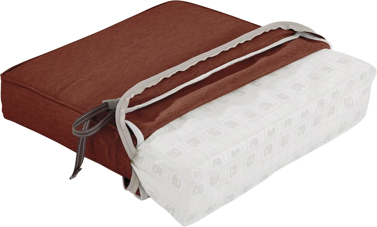 Classic Accessories 62-016-HHENNA-EC Contoured Bench Cushion, 41"W x 18"D x 3"Thick, Heather Henna