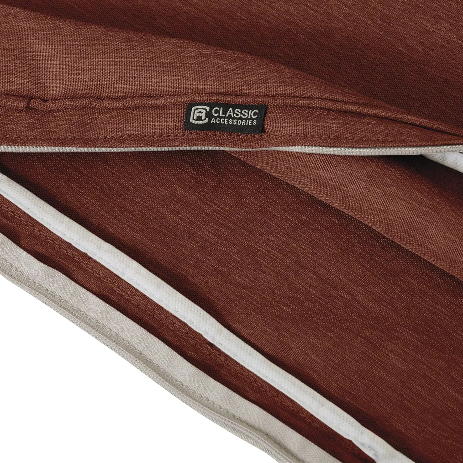 Classic Accessories 62-016-HHENNA-EC Contoured Bench Cushion, 41"W x 18"D x 3"Thick, Heather Henna