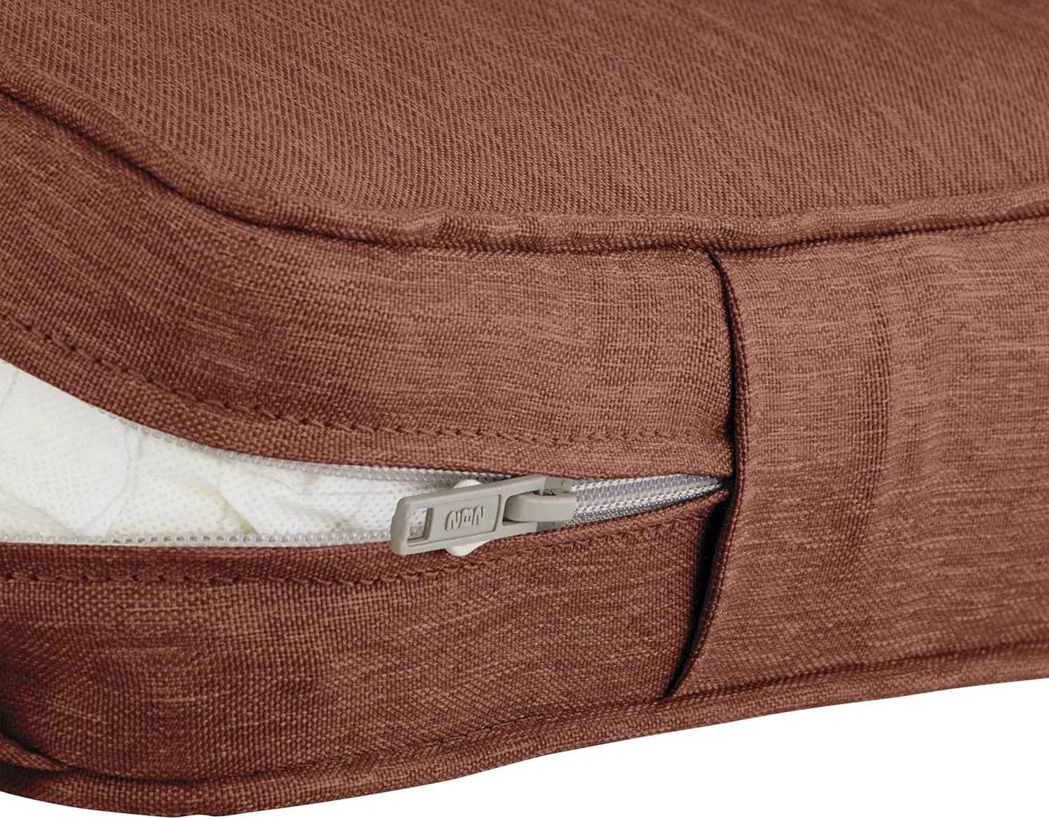 Classic Accessories 62-016-HHENNA-EC Contoured Bench Cushion, 41"W x 18"D x 3"Thick, Heather Henna