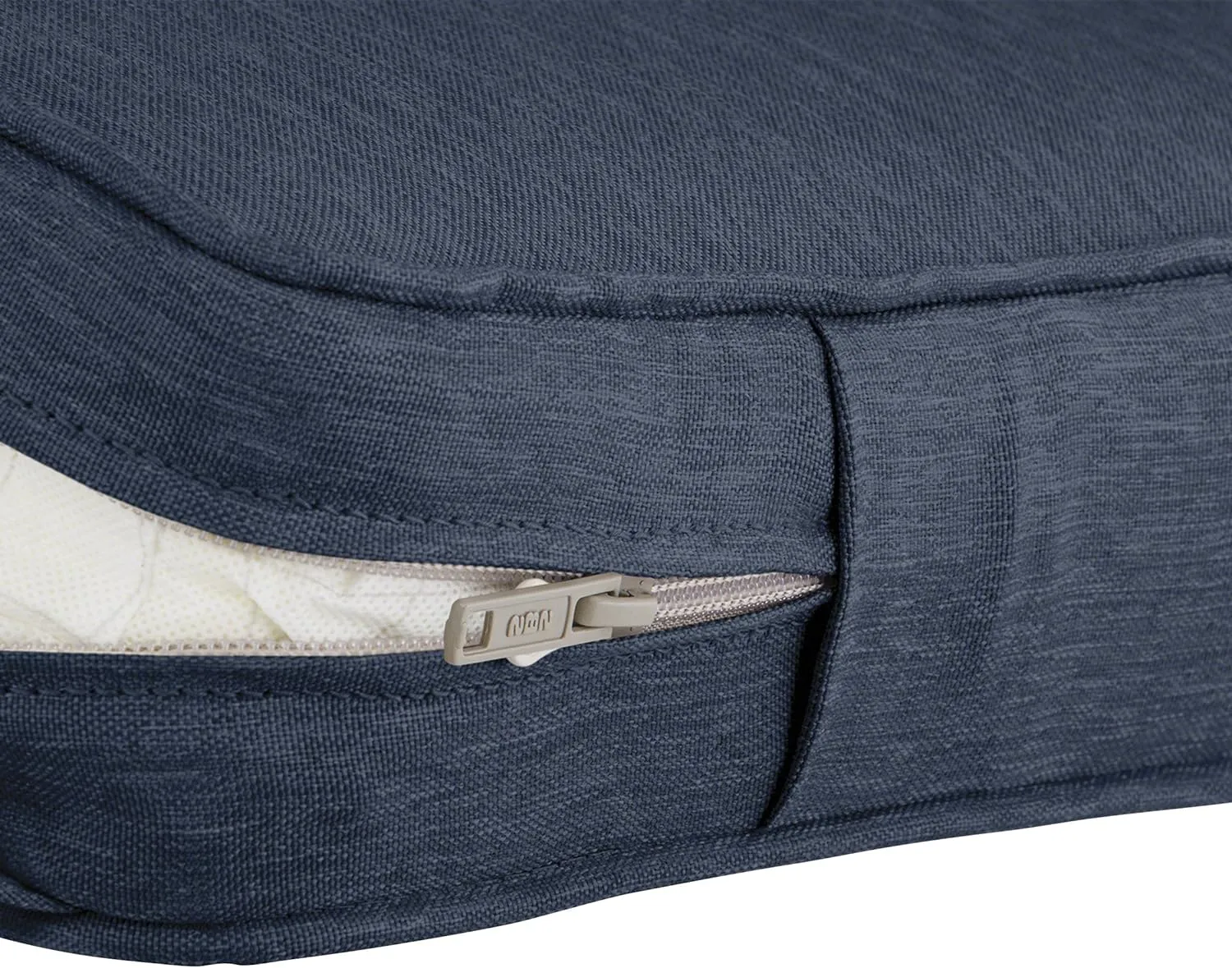 Classic Accessories 62-016-INDIGO-EC Contoured Bench Cushion Indgo, 41"W x 18"D x 3"Thick, Heather Indigo